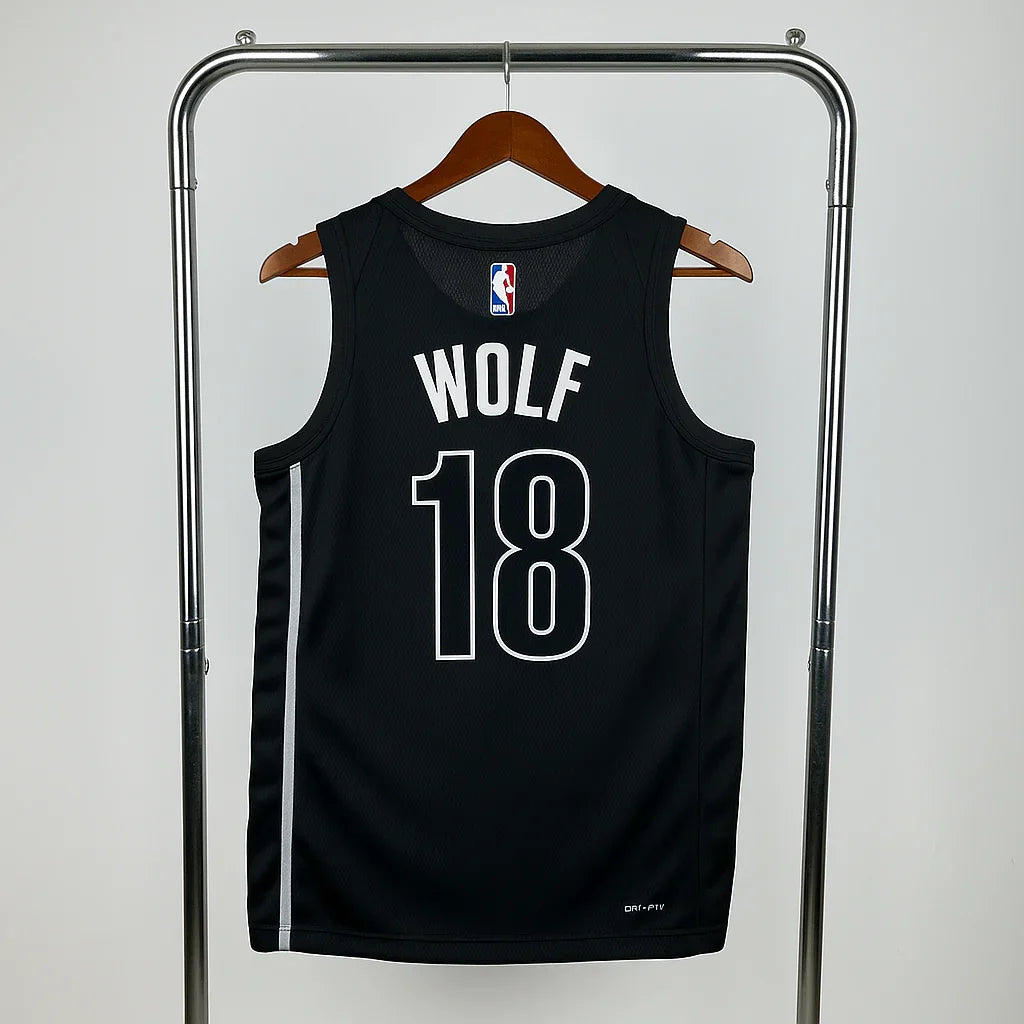 גופיית NBA דני וולף שחורה בברוקלין נטס