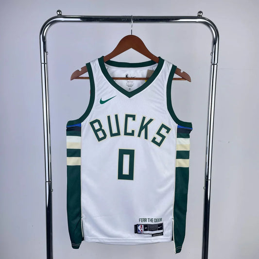גופיית NBA דמיאן לילארד לבנה במילווקי באקס